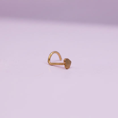 Pieza nostril corazón plano - Acero quirúrgico