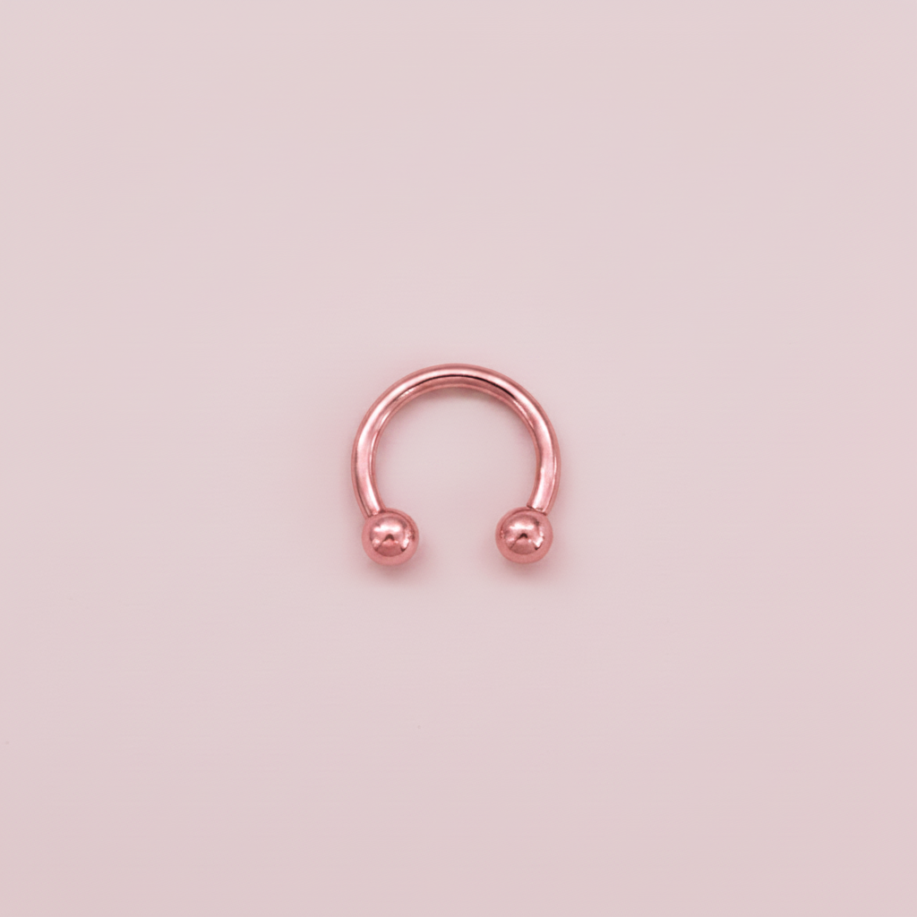 Piercing herradura 8mm Rose Gold  - Titanio