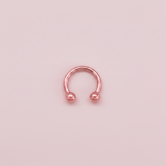 Piercing herradura 8mm Rose Gold  - Titanio