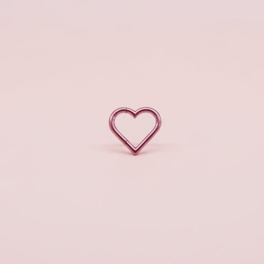 Piercing Corazón Rose Gold - Titanio (Clicker)