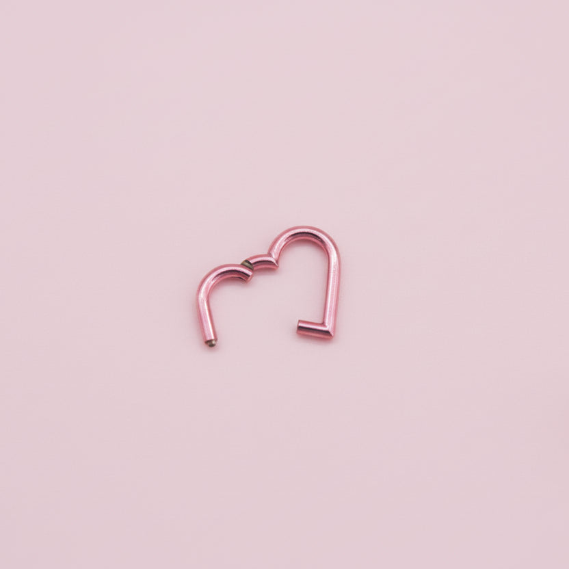 Piercing Corazón Rose Gold - Titanio (Clicker)