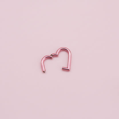 Piercing Corazón Rose Gold - Titanio (Clicker)