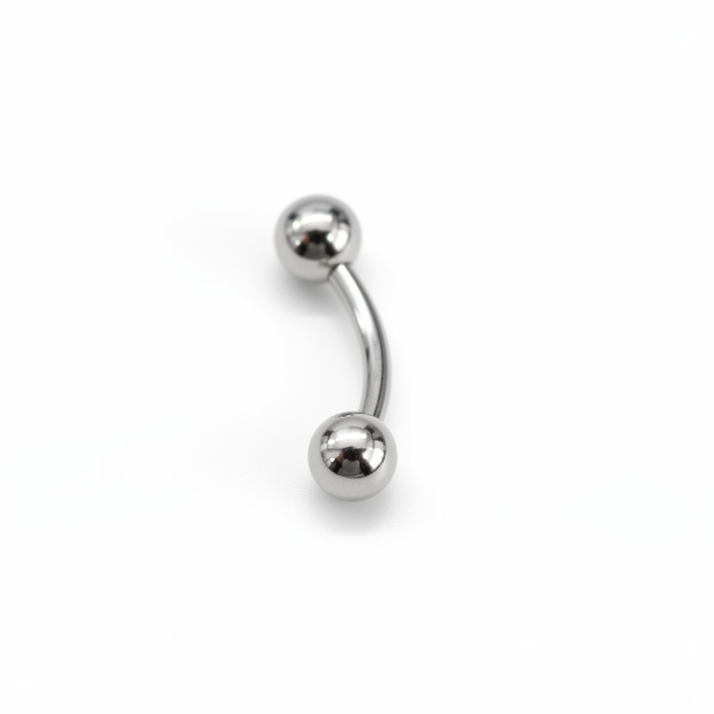 Piercing plateado para Ombligo -  Titanio