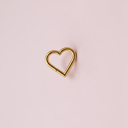 Piercing Corazón Dorado - Titanio (Clicker)