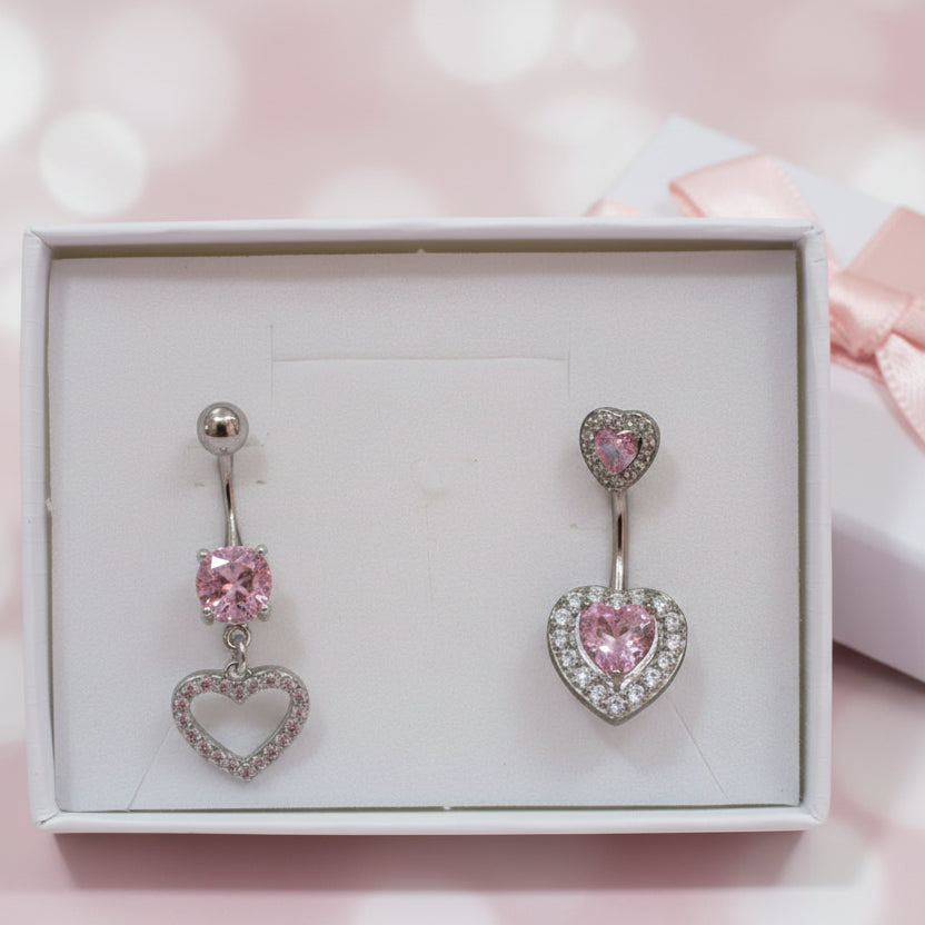 Set Pinky - Piercing para ombligo acero