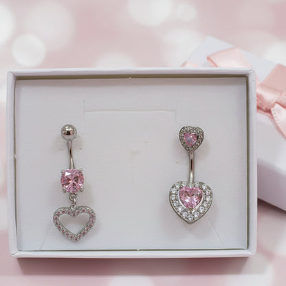 Set Pinky - Piercing para ombligo acero