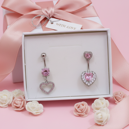 Set Pinky - Piercing para ombligo acero