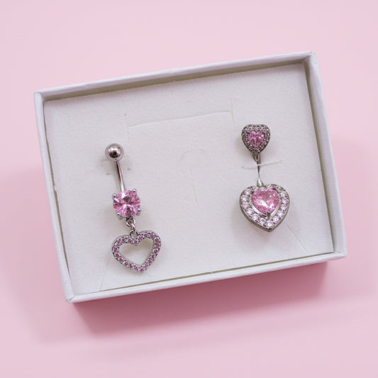 Set Pinky - Piercing para ombligo acero