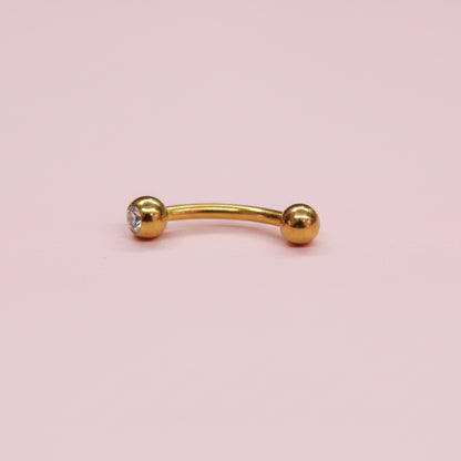 Piercing Banana básico - Titanio