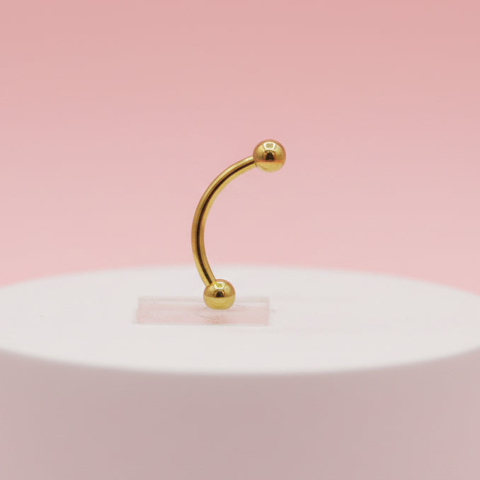 Piercing Banana dorado - Titanio