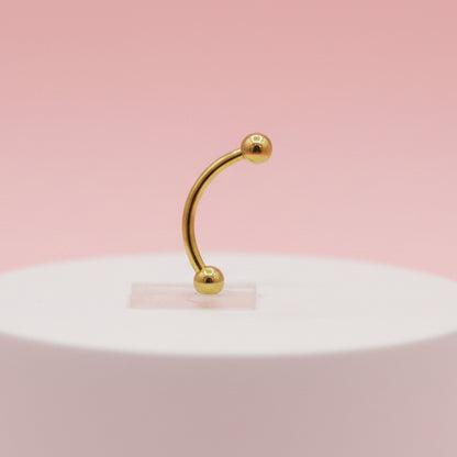 Piercing Banana dorado - Titanio