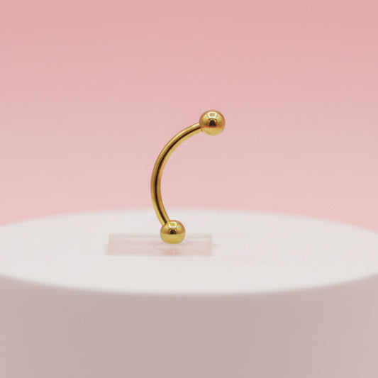 Piercing Banana dorado - Titanio