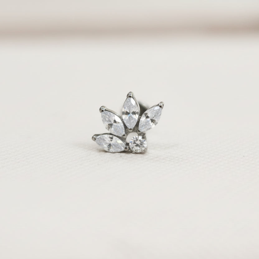 Piercing Flor Boreal - Titanio