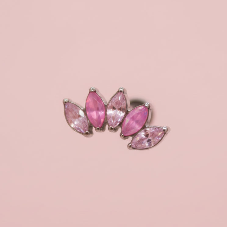 Piercing  Loto  Especial Rosa - Titanio