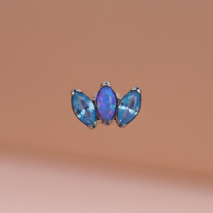 Piercing Aqua Opalo Especial chico - Titanio