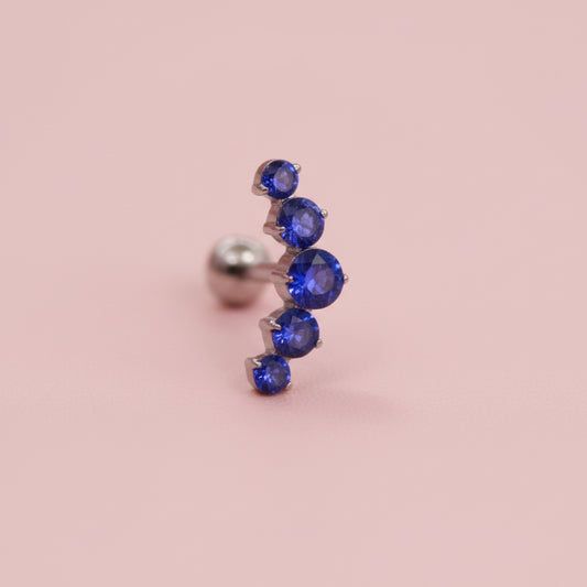 Piercing Aurora Azul - Titanio