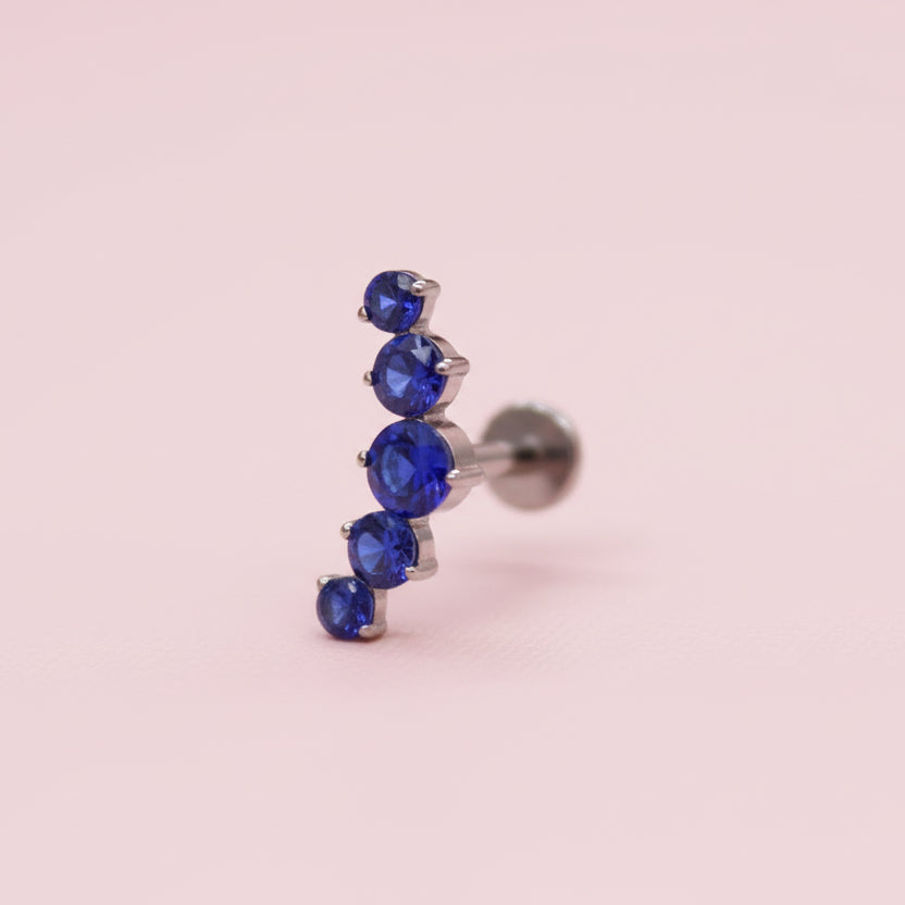 Piercing Aurora Azul - Titanio