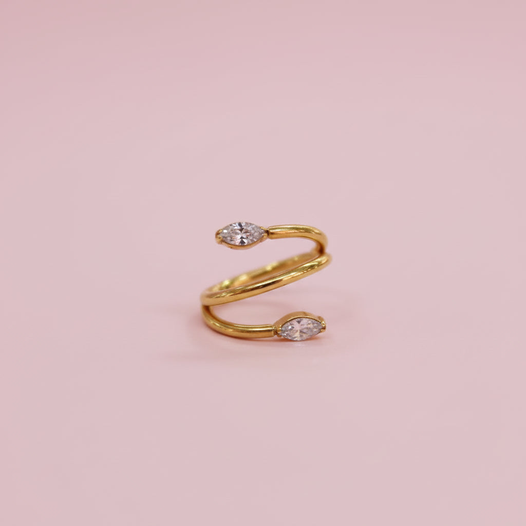 Piercing Aro Enredadera Spiral - Titanio (Clicker)