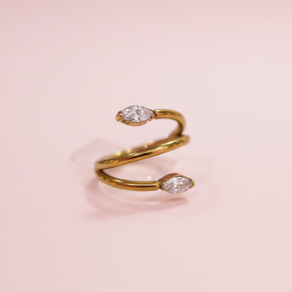 Piercing Aro Enredadera Spiral - Titanio (Clicker)