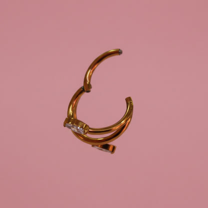 Piercing Aro Enredadera Spiral - Titanio (Clicker)