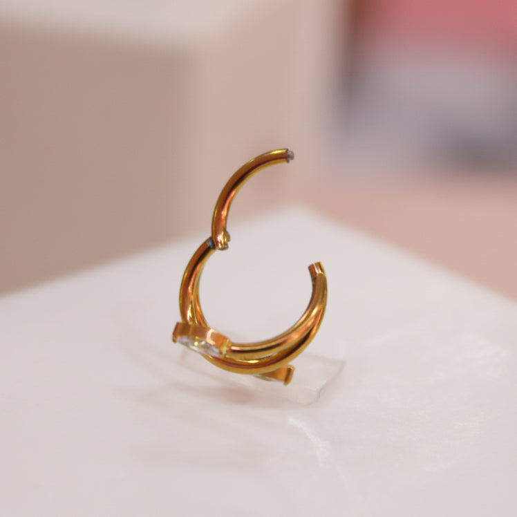 Piercing Aro Enredadera Spiral - Titanio (Clicker)