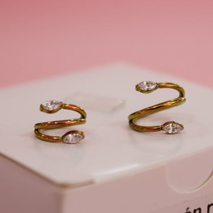 Piercing Aro Enredadera Spiral - Titanio (Clicker)