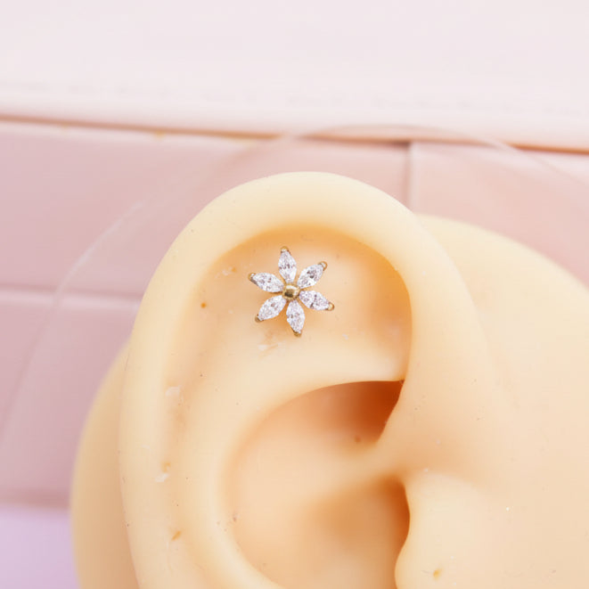 Piercing  Margarita Blanca - Titanio GI (Labret)