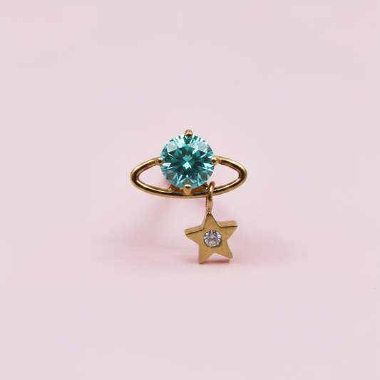 Piercing Planeta Aqua - Titanio (Labret)