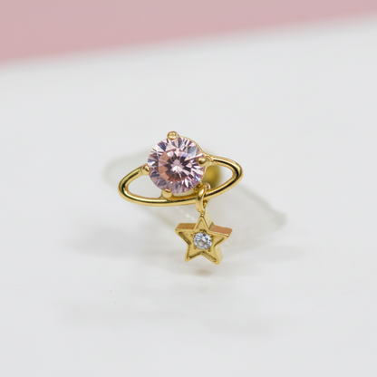 Piercing Planeta Rosa - Titanio (Labret)