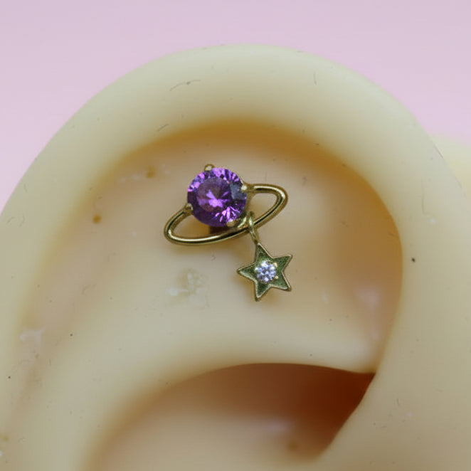 Piercing Planeta Purpura - Titanio (Labret)