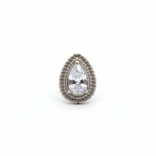 Piercing Gota espejo plateado - Titanio