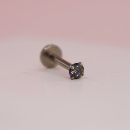 Piercing zirconia tornasol orscuro 2.5 mm - Titanio