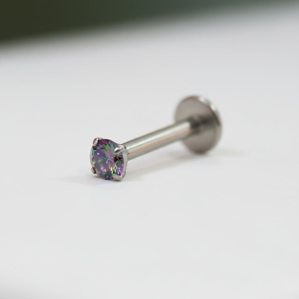 Piercing zirconia tornasol orscuro 2.5 mm - Titanio
