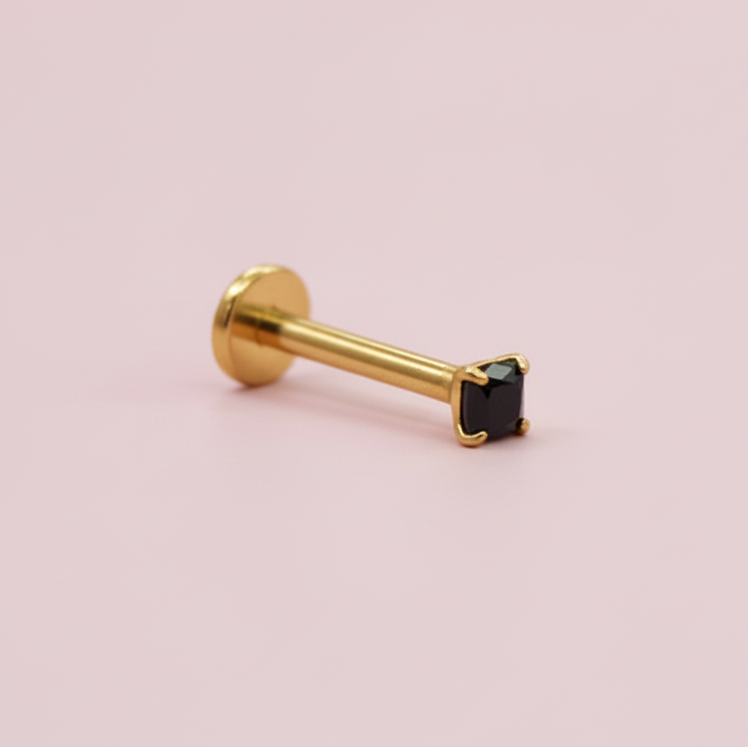 Piercing zirconia negra 2.5 mm - Titanio