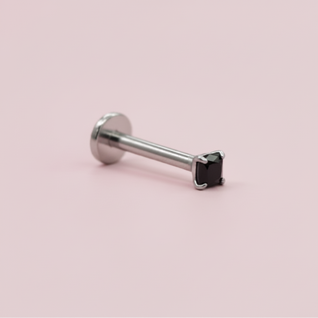Piercing zirconia negra 2.5 mm - Titanio
