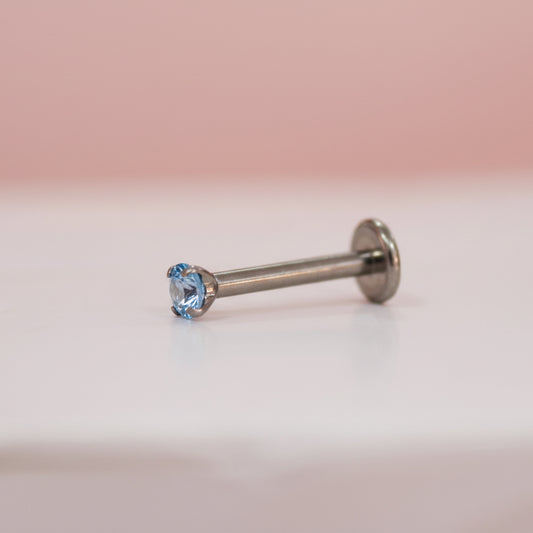 Piercing zirconia mini azul - Titanio