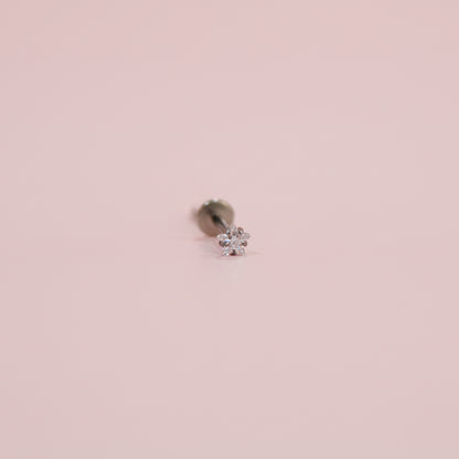 Piercing Zirconia Estrella Blanca - Titanio