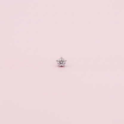 Piercing Zirconia Estrella Blanca - Titanio