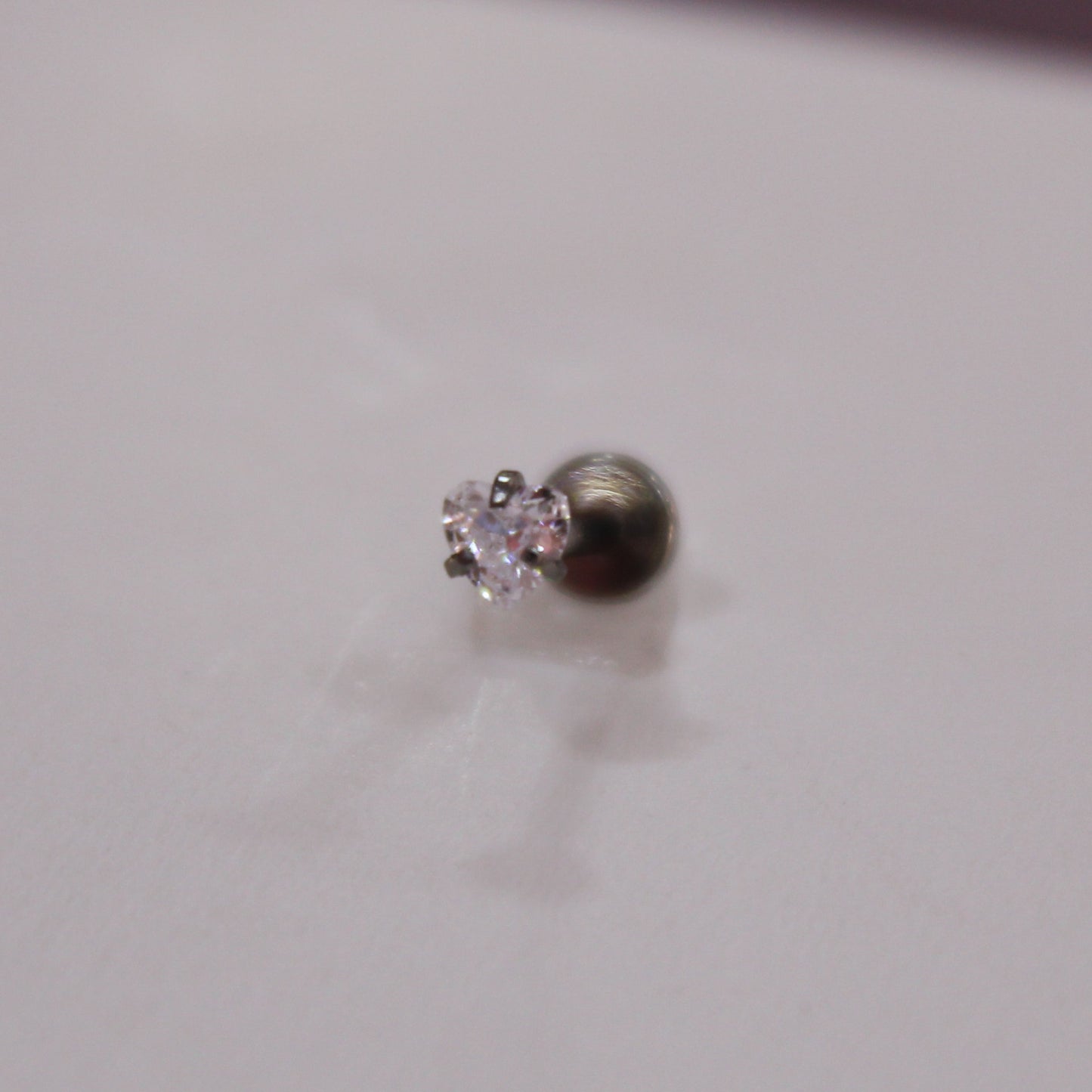 Piercing Zirconia de corazón- Titanio