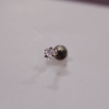 Piercing Zirconia de corazón- Titanio