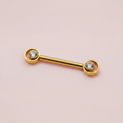Piercing para Pezón Doble circulo - Titanio