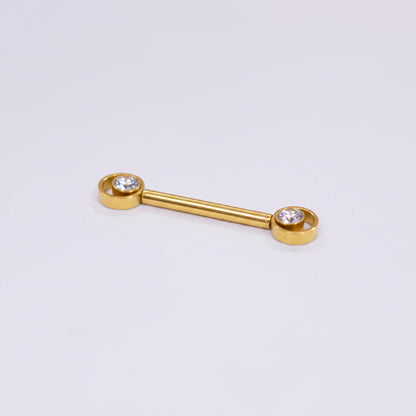 Piercing para Pezón Doble circulo - Titanio