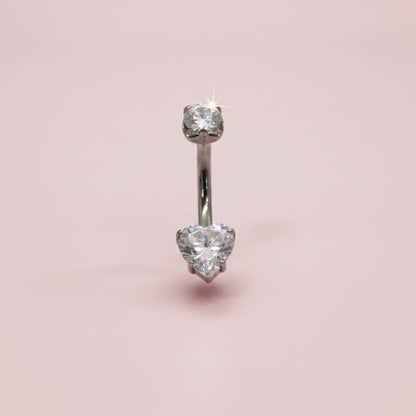 Piercing de ombligo corazón - Titanio