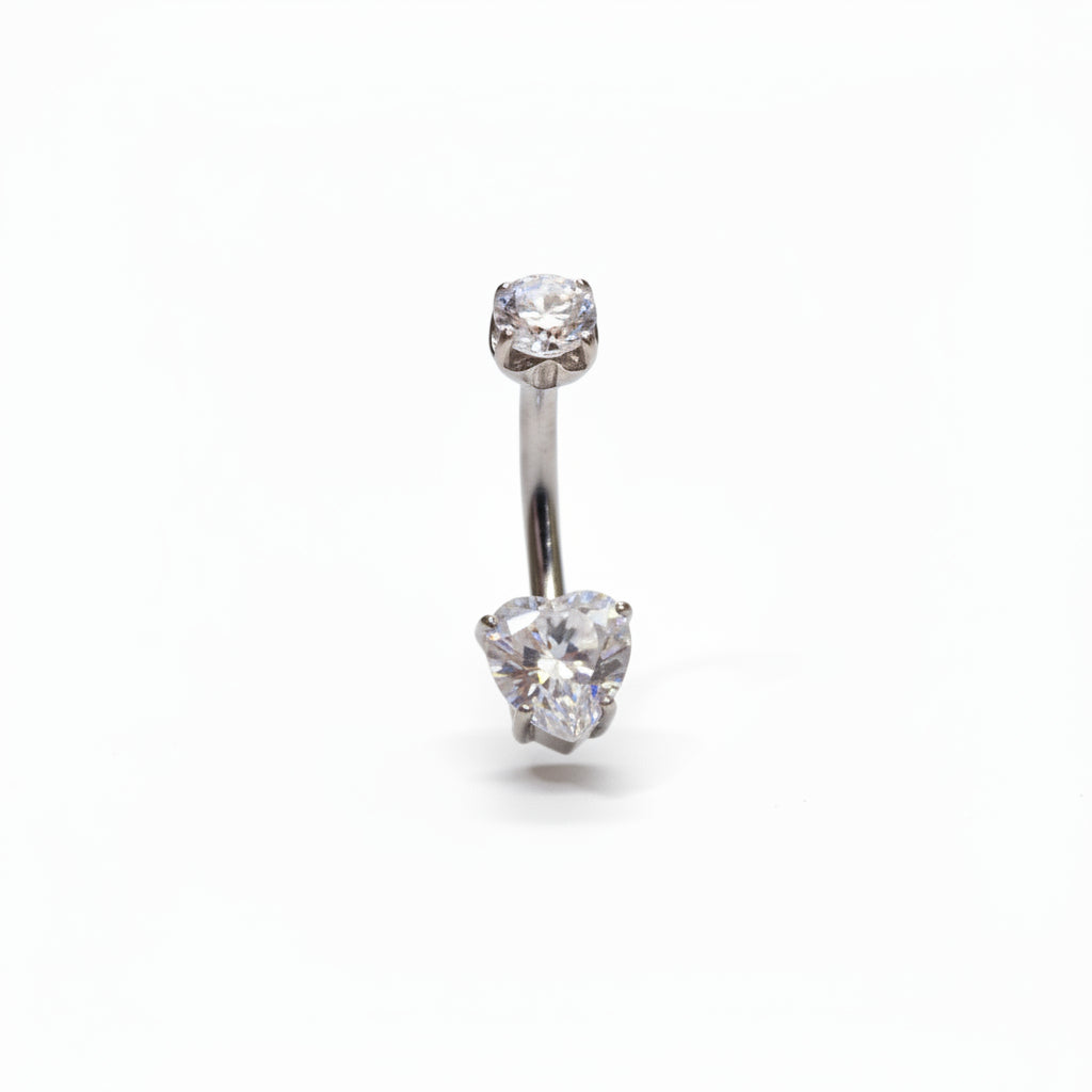 Piercing de ombligo corazón - Titanio