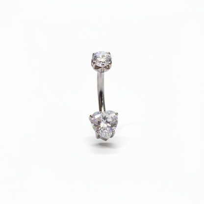 Piercing de ombligo corazón - Titanio