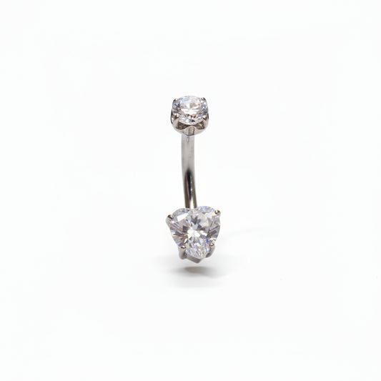Piercing de ombligo corazón - Titanio