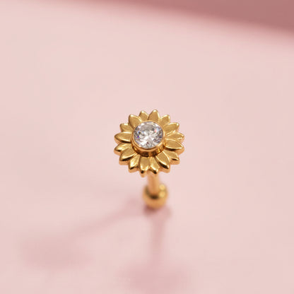 Girasol Dorado Push- Pin - Titanio