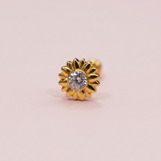 Girasol Dorado Push- Pin - Titanio