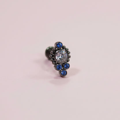 Piercing cosmic Azul 4 mini pastillas - Titanio