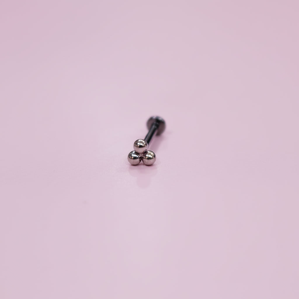 Piercing triple esfera Push- Pin de Titanio